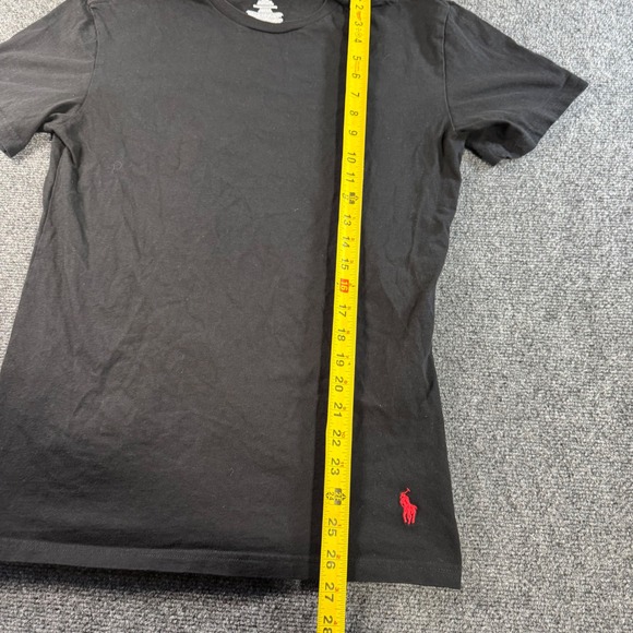Polo Ralph Lauren Mens Slim Fit T-Shirt Black Red Pony Logo Cotton Large - Picture 5 of 6